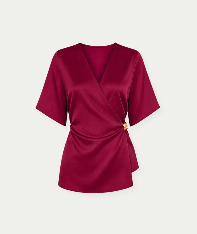 Ribe Wrap Top Grape