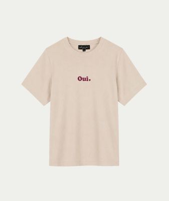 T-shirt Oui Off White - Merlot