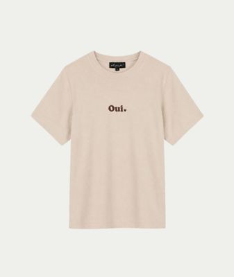 T-shirt Oui Off White - Dark Coffee