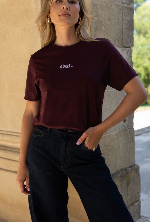 T-shirt Oui Merlot