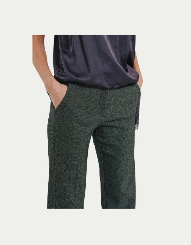 FQISADORA-PANTS Black w. Star Off-white