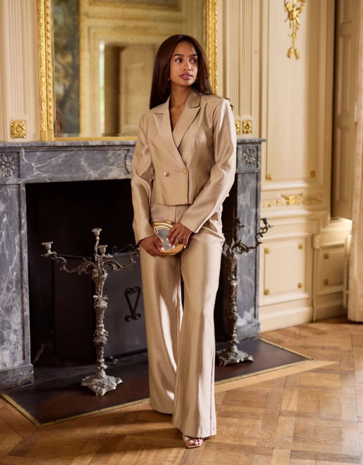 Lolani Wide Pants Brilliant Gold