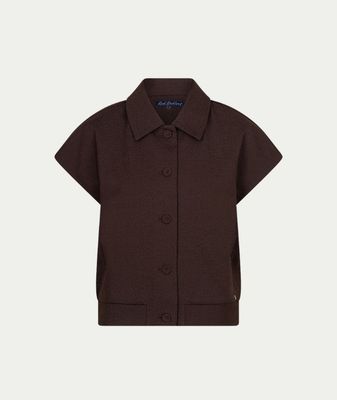 Bomber sleeveless fancy punta Black