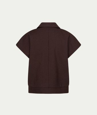 Bomber sleeveless fancy punta Black