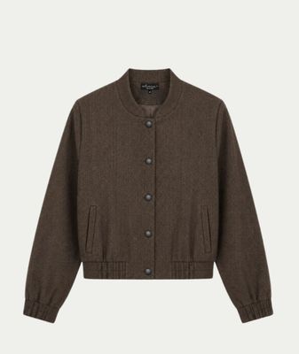 Bomber Riley Dark Coffee Zigzag