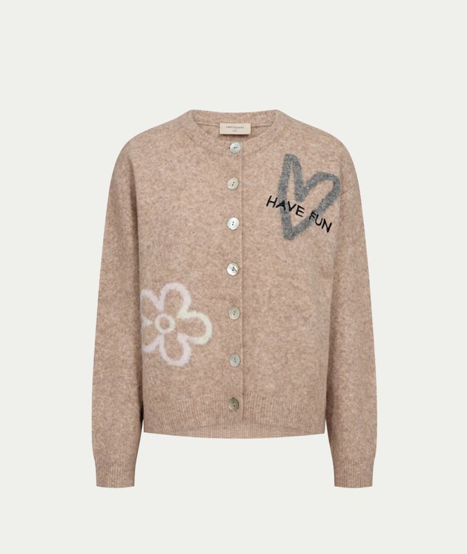 FQNOMAS-CARDIGAN Silver Mink Mel w Moonbeam Mel