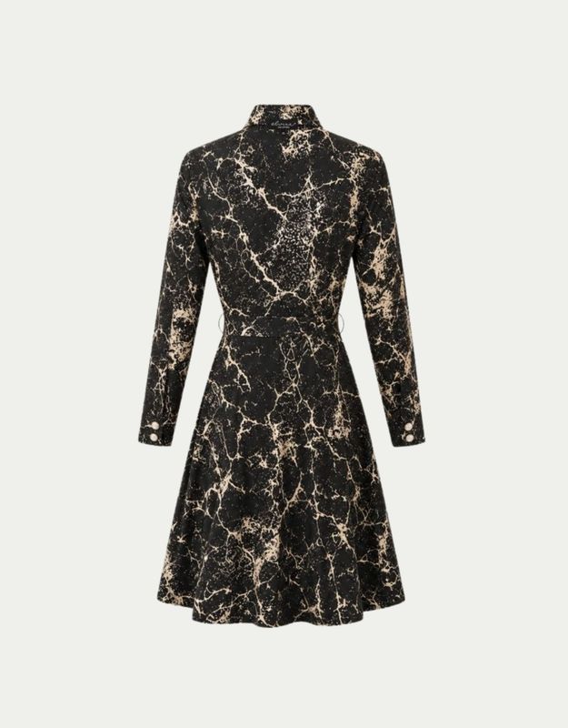 Dress June Brown Marmer