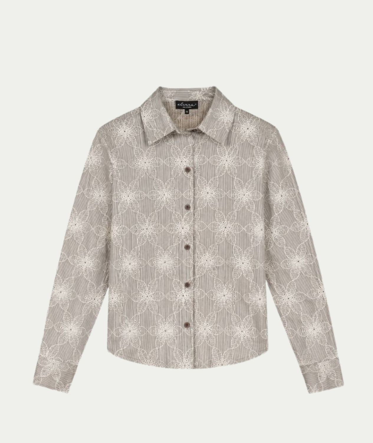 Blouse Fallon Striped Coffee