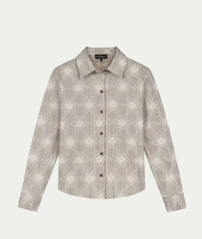 Blouse Fallon Striped Coffee