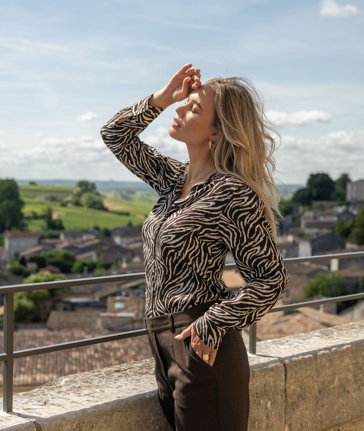 Blouse June Brown Zebra