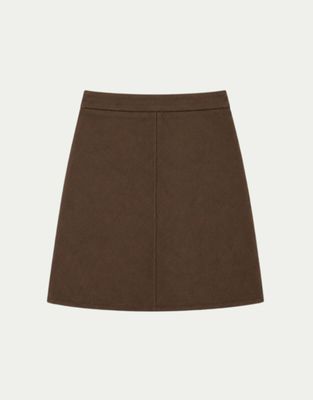 Skirt Lily Dark Coffee Suede