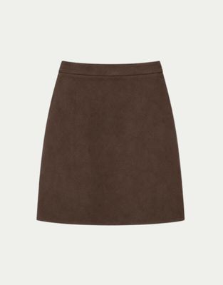 Skirt Lily Dark Coffee Suede