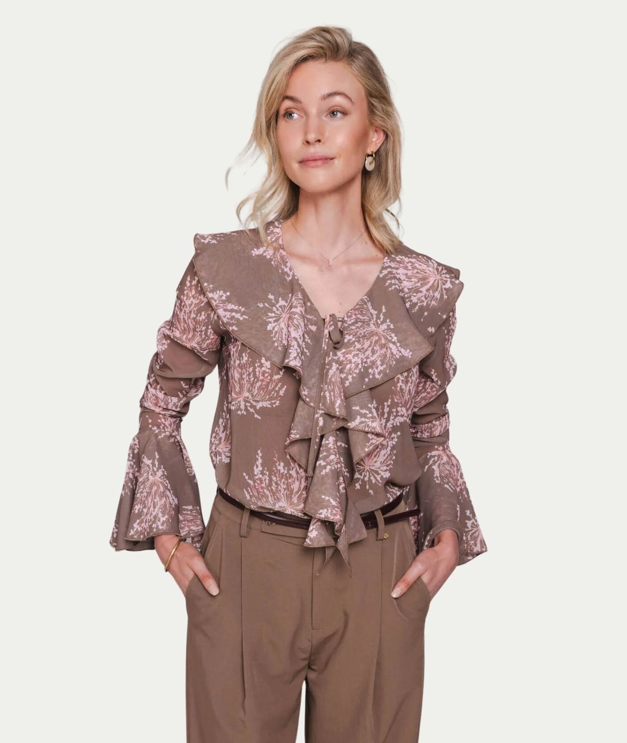 Edine top Mocha Rose