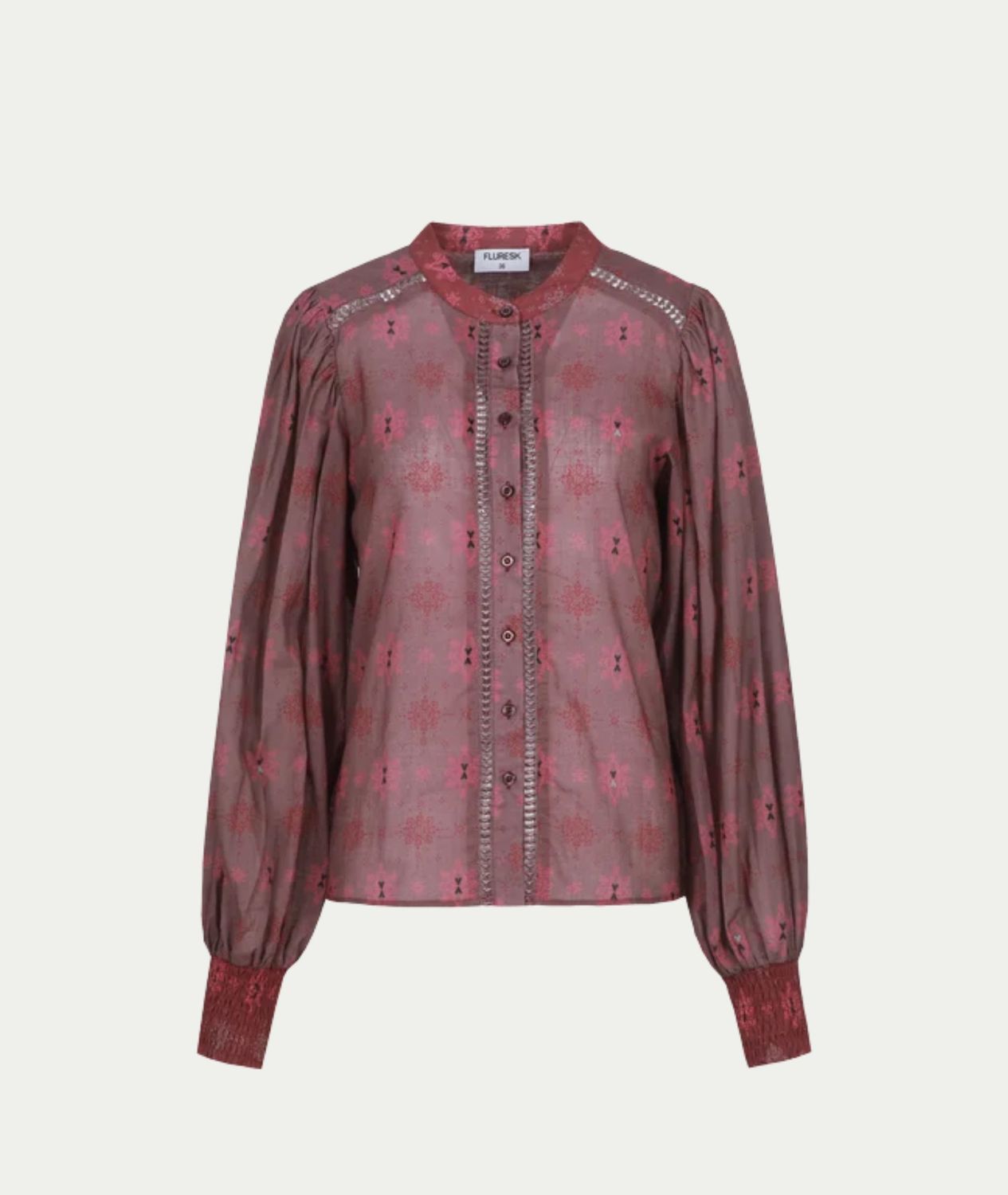 Zana blouse Rosy brown/Tango Blush