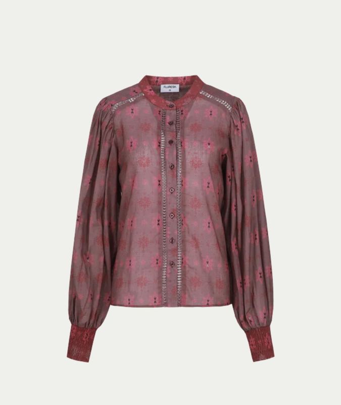 Zana blouse Rosy brown/Tango Blush