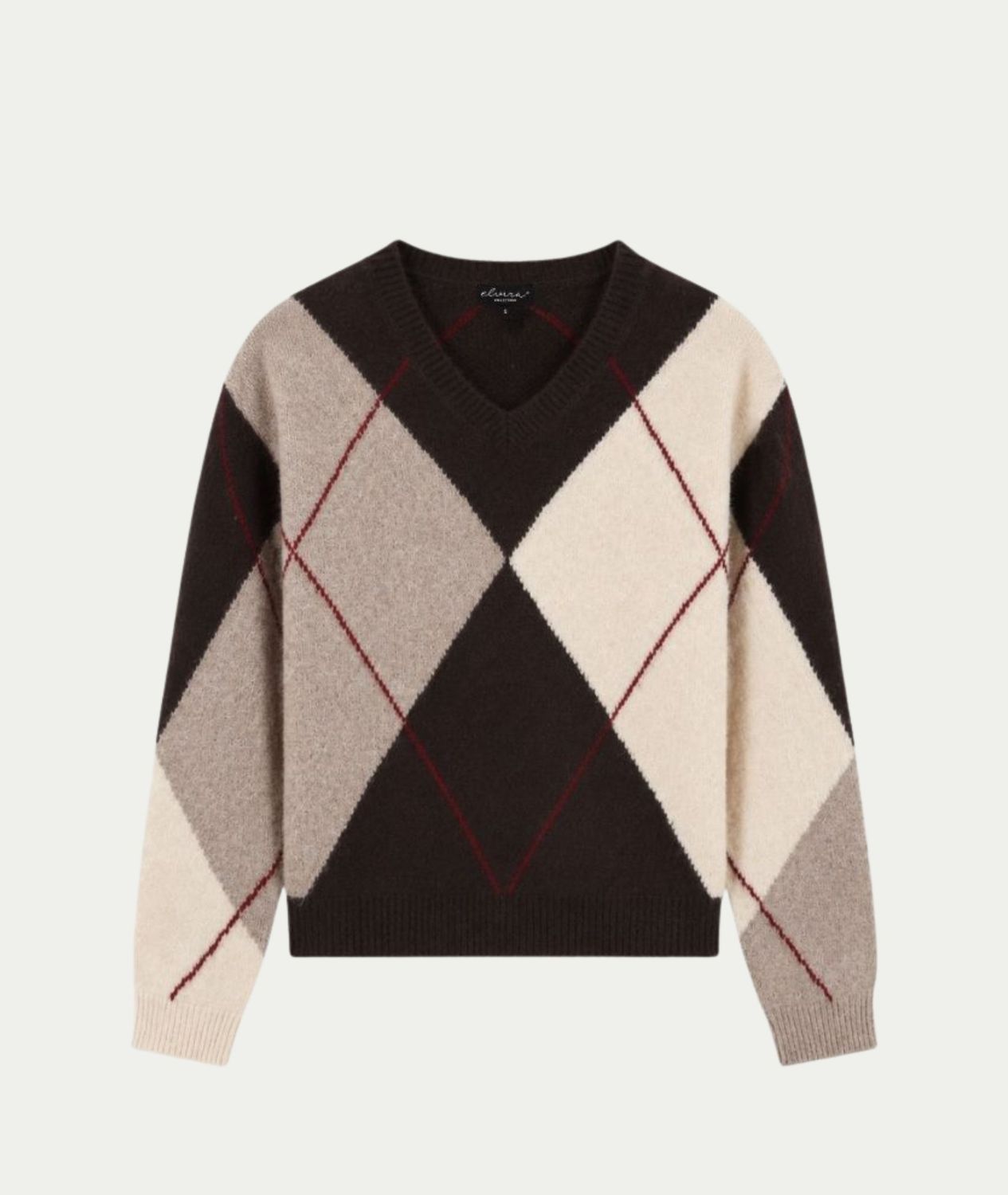 Pullover Gracie Dark Coffee Check