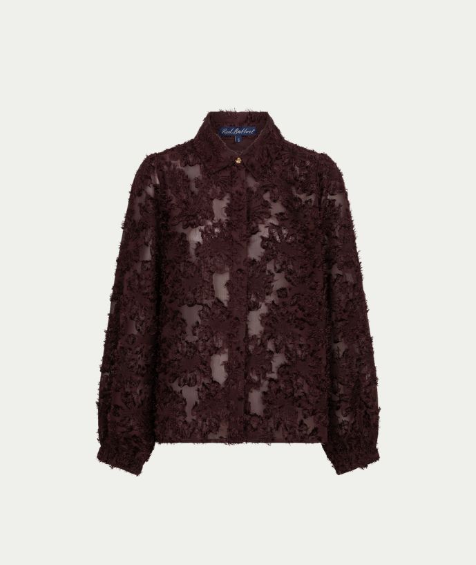 Blouse fringes burgundy