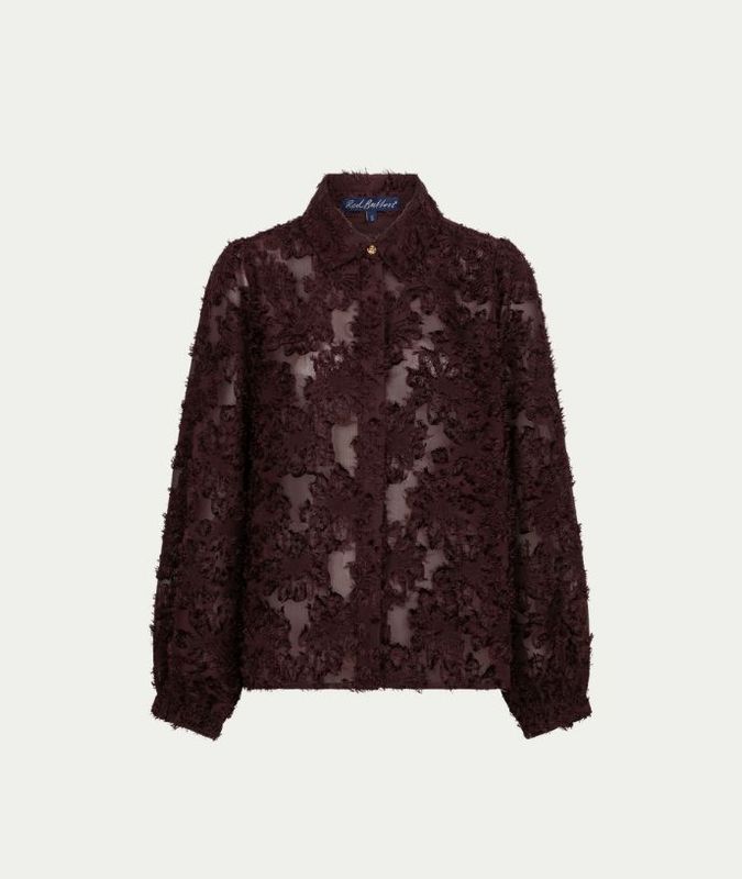 Blouse fringes burgundy