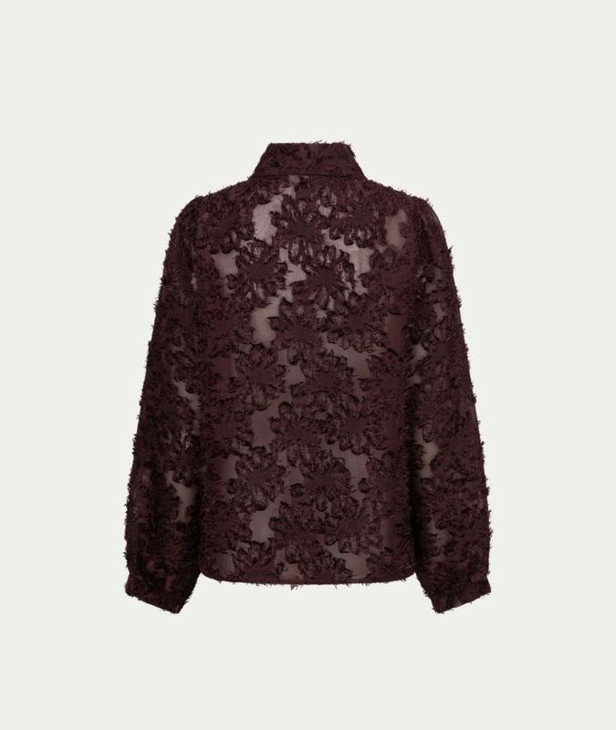 Blouse fringes burgundy