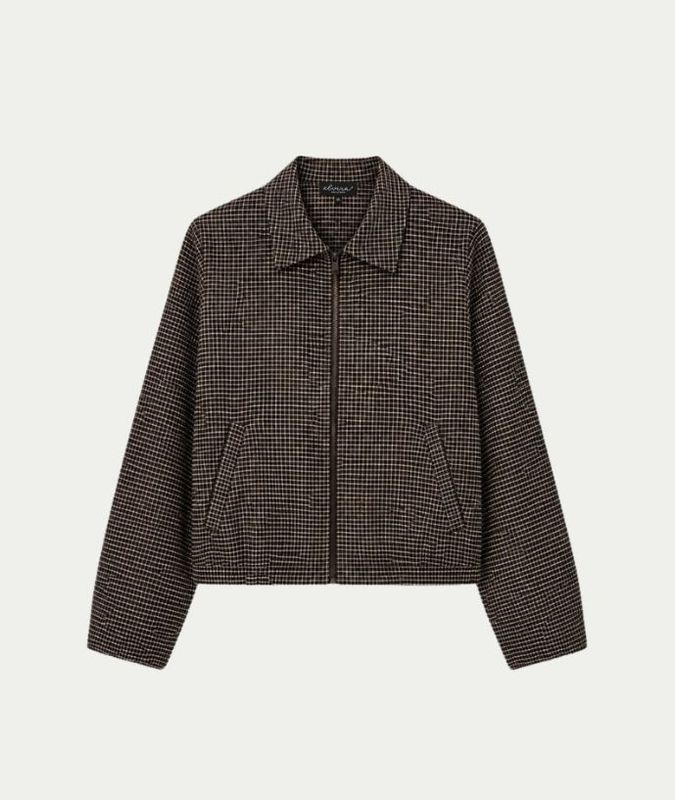 Jacket Kaylee Dark Coffee Check