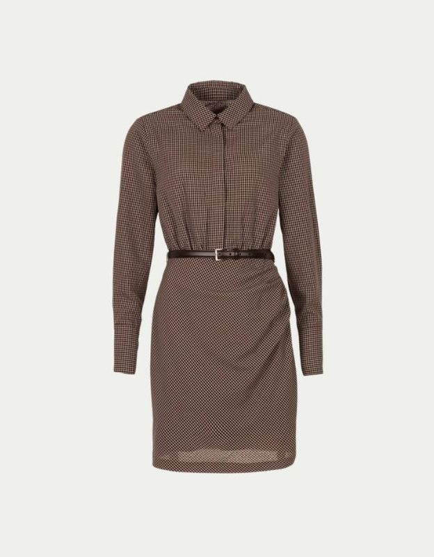 Dilan Dress Chocolate Check