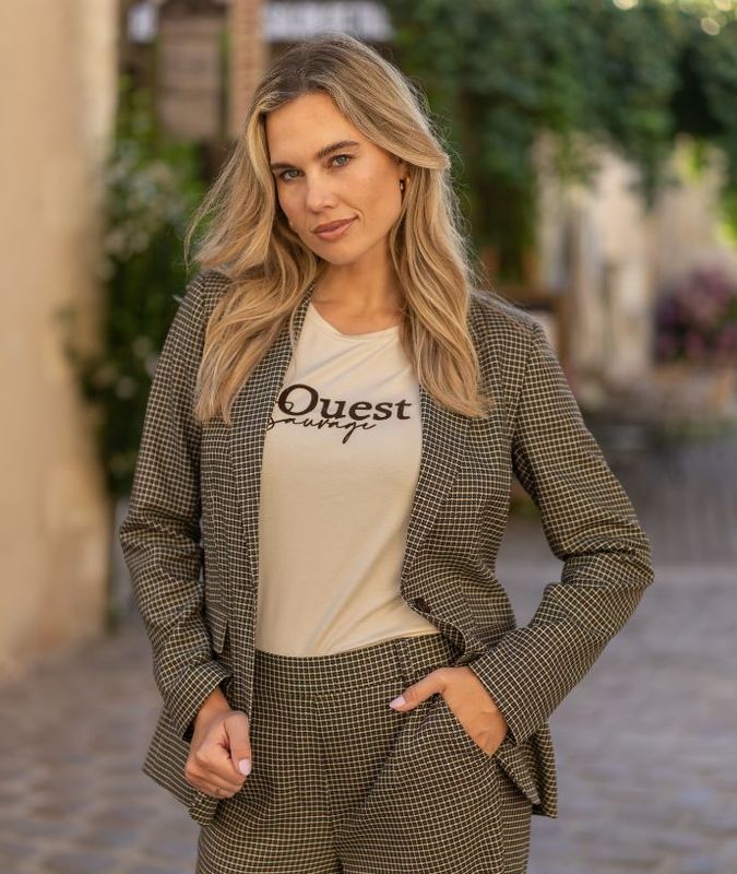 Blazer Kaylee Dark Coffee Check