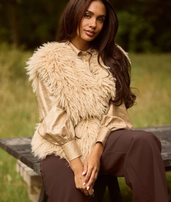 Glenna Gilet Luxury Camel