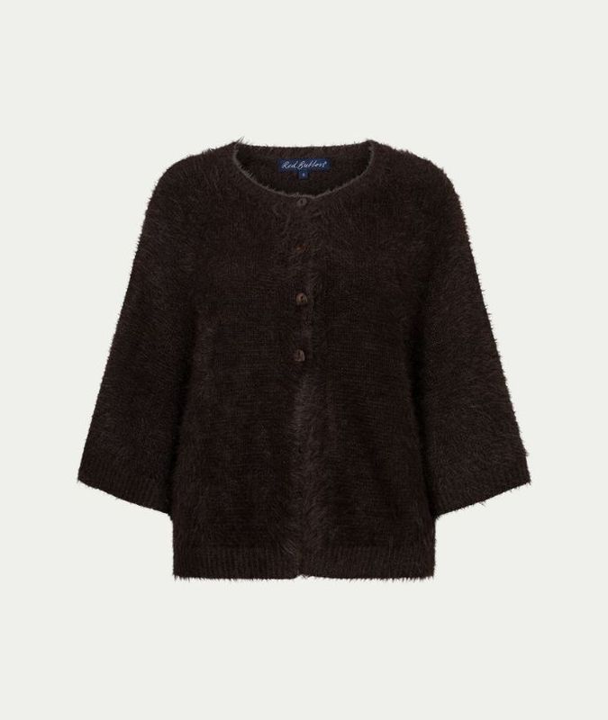 Cardigan fuzzy poncho espresso Cardigan fuzzy poncho espresso
