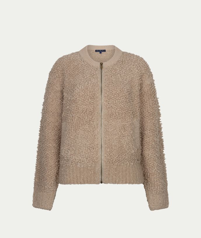 Bomber knit boucle Latte