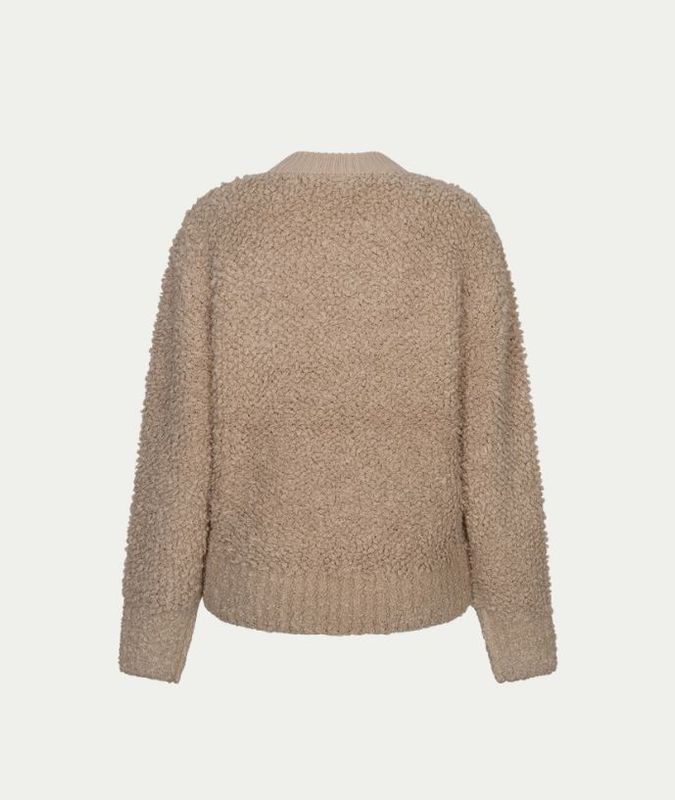 Bomber knit boucle Latte