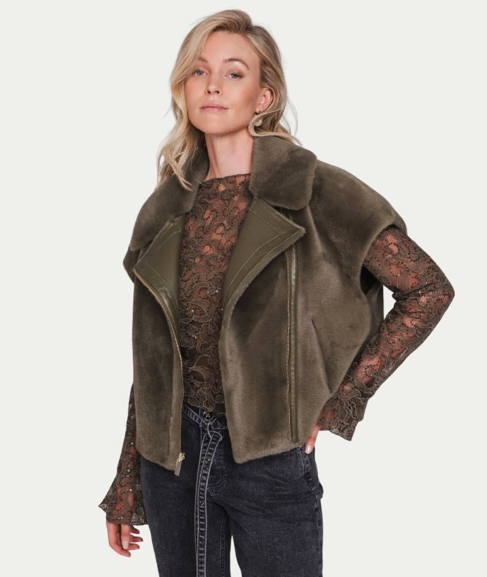 Verina Gilet Moss green