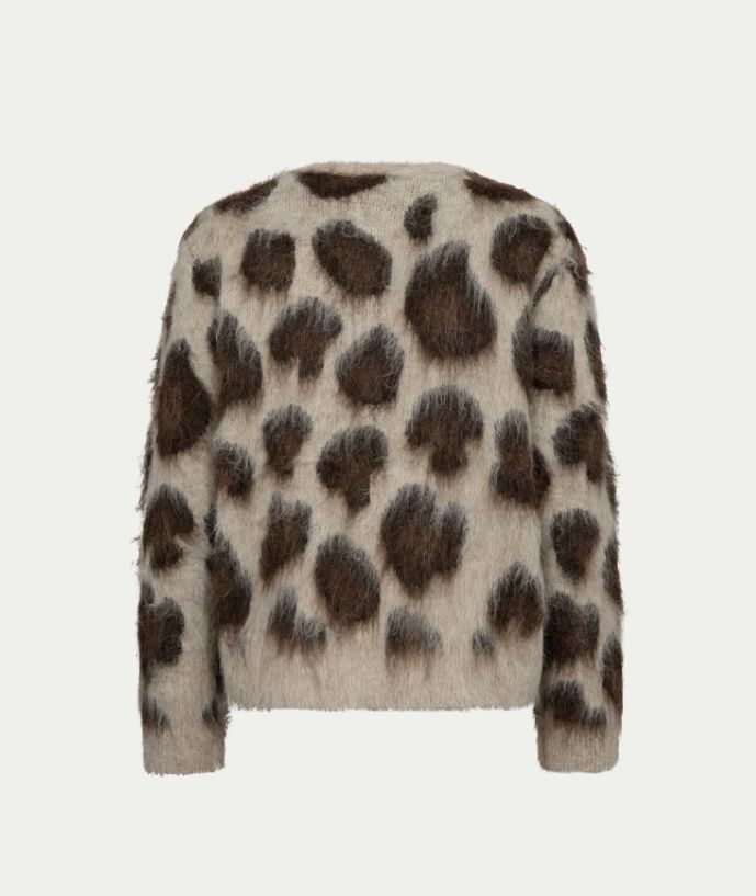 FQLIPPI-CARDIGAN Oyster Grey Mel w. Mole Mel