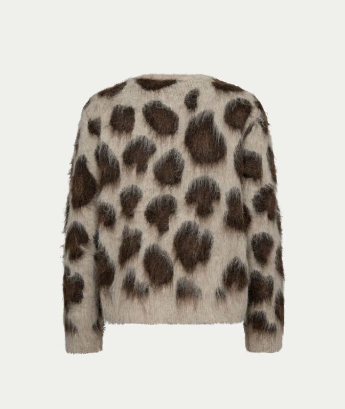 FQLIPPI-CARDIGAN Oyster Grey Mel w. Mole Mel