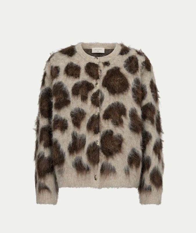 FQLIPPI-CARDIGAN Oyster Grey Mel w. Mole Mel