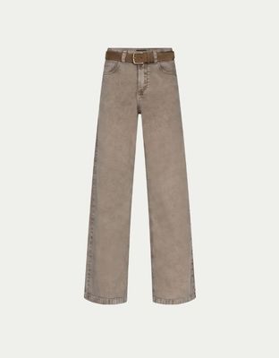 Colette &amp; belt washed twill color L3 truffle