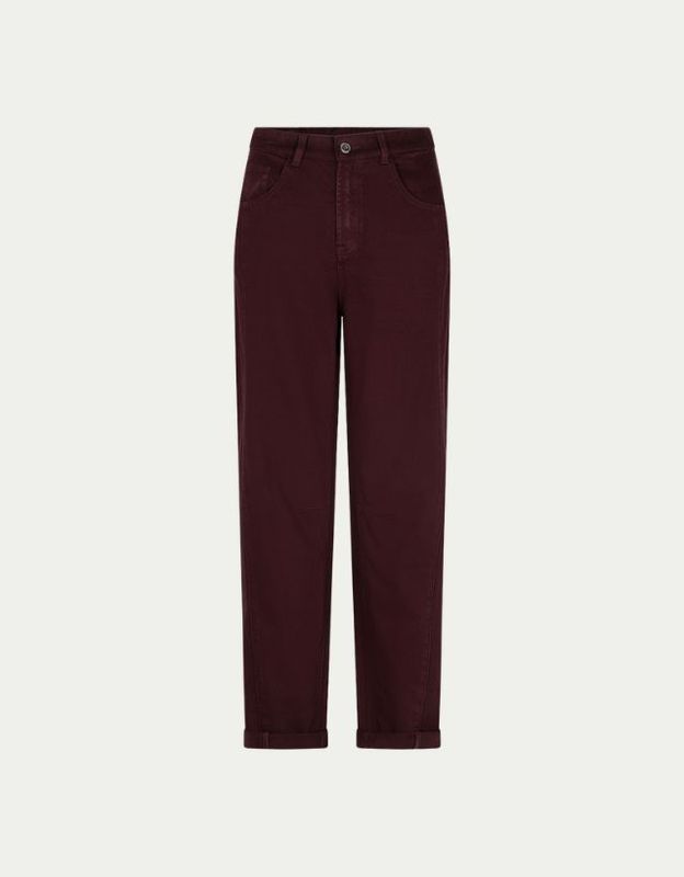 Caitlina side patch tencel twill burgundy