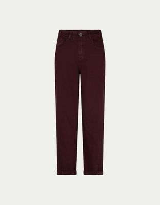 Caitlina side patch tencel twill burgundy