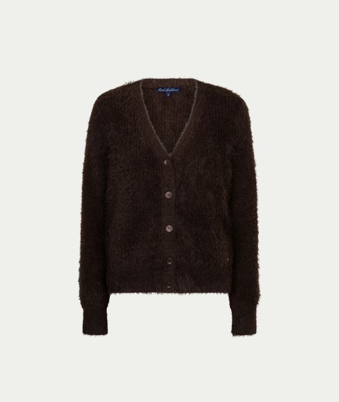 Cardigan fuzzy espresso