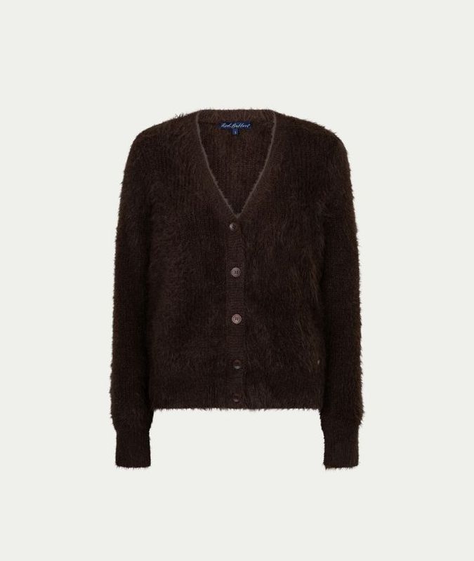 Cardigan fuzzy espresso