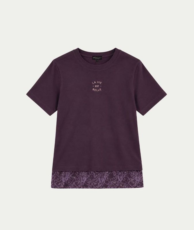 T-Shirt Lacy Dark Grape