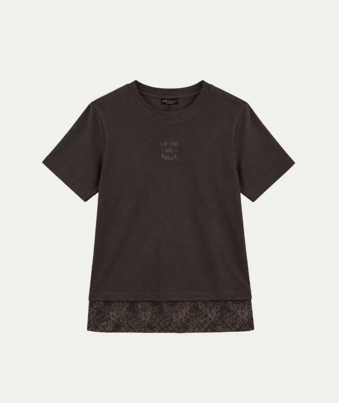 T-Shirt Lacy Dark Walnut