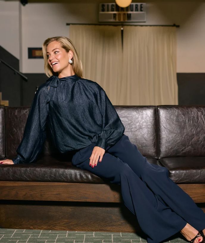 Blakely Blouse Midnight Blue