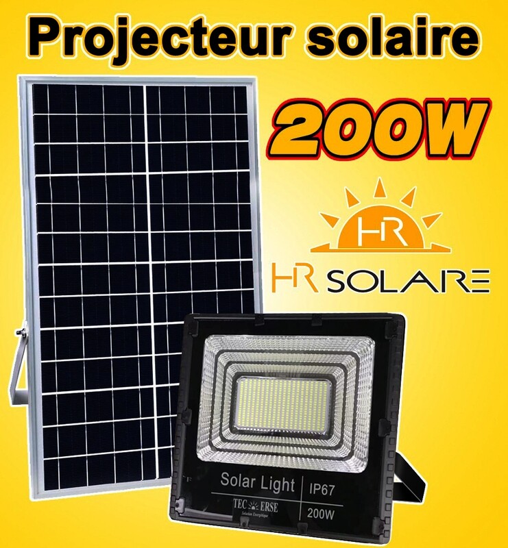 Projecteur solaire 200W