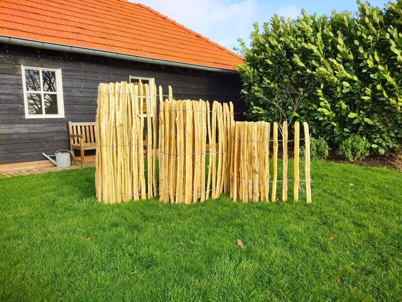 Schapenhekken in verschillende hoogtes.