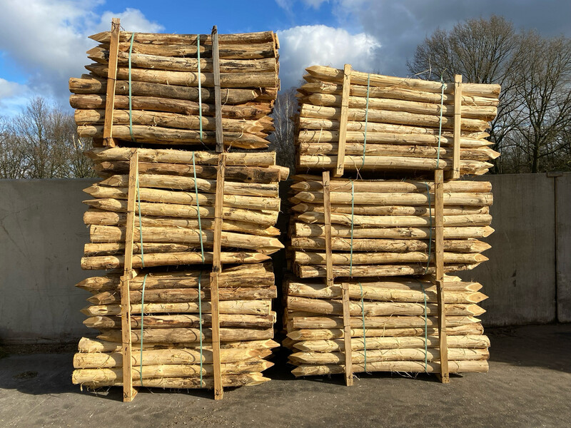 Robinia palen voorraad ø 10-12 cm.