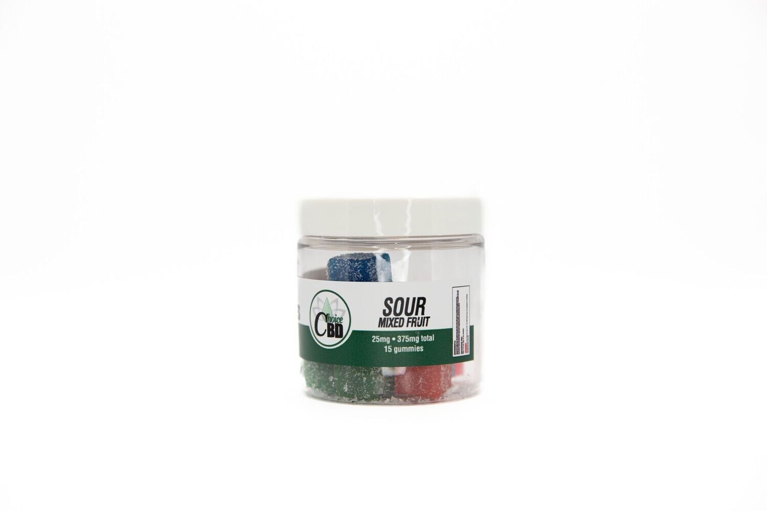 CBD Gummies-Sour Mixed Fruit 375mg 25mg/15pc