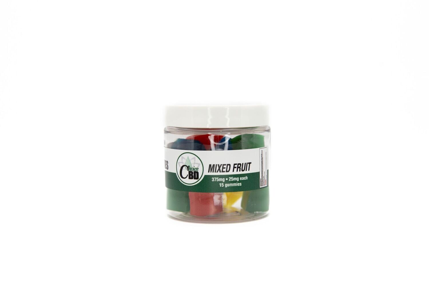 CBD Gummies-Plain Mixed Fruit 375mg 25mg/15pc