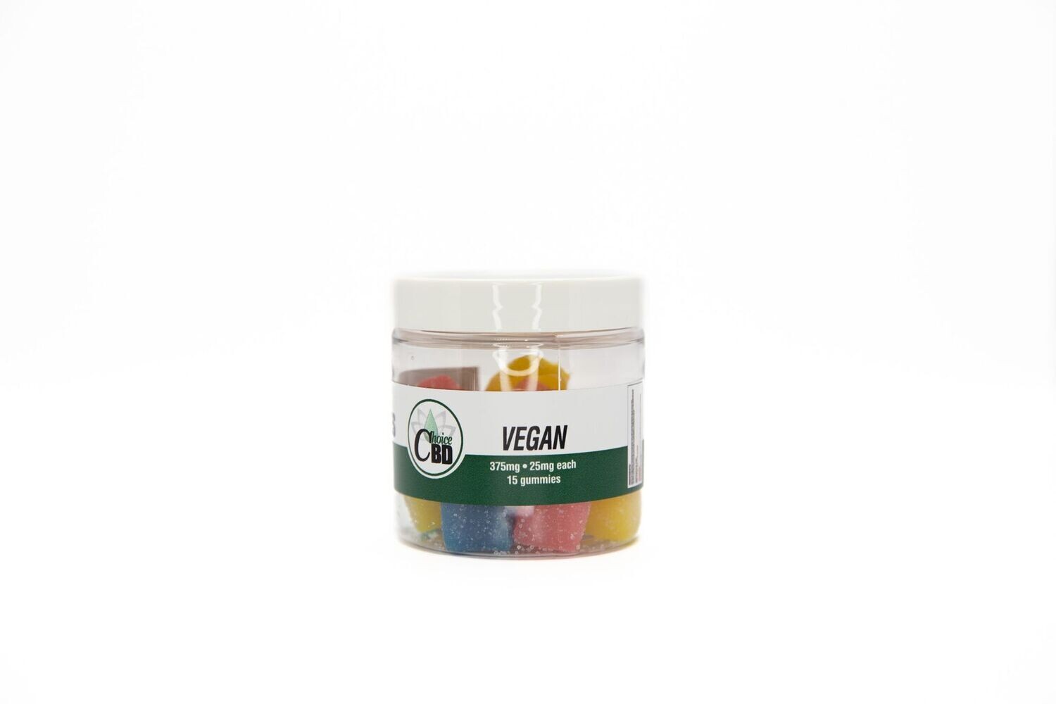 CBD Gummies Vegan-Plain Mixed Fruit 375mg 25mg/15pc