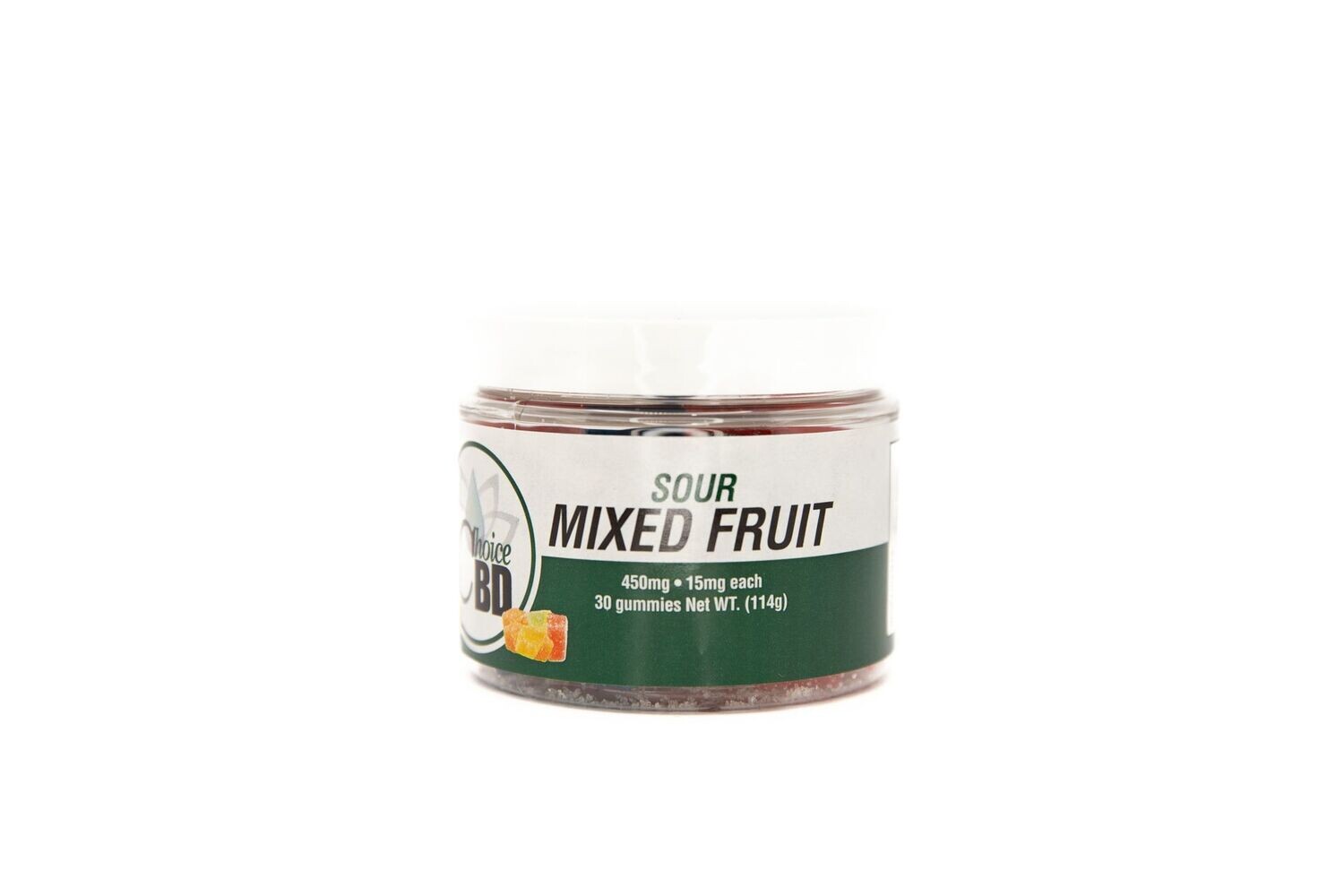 CBD Gummies-Sour Mixed Fruit 450mg 15mg/30pc