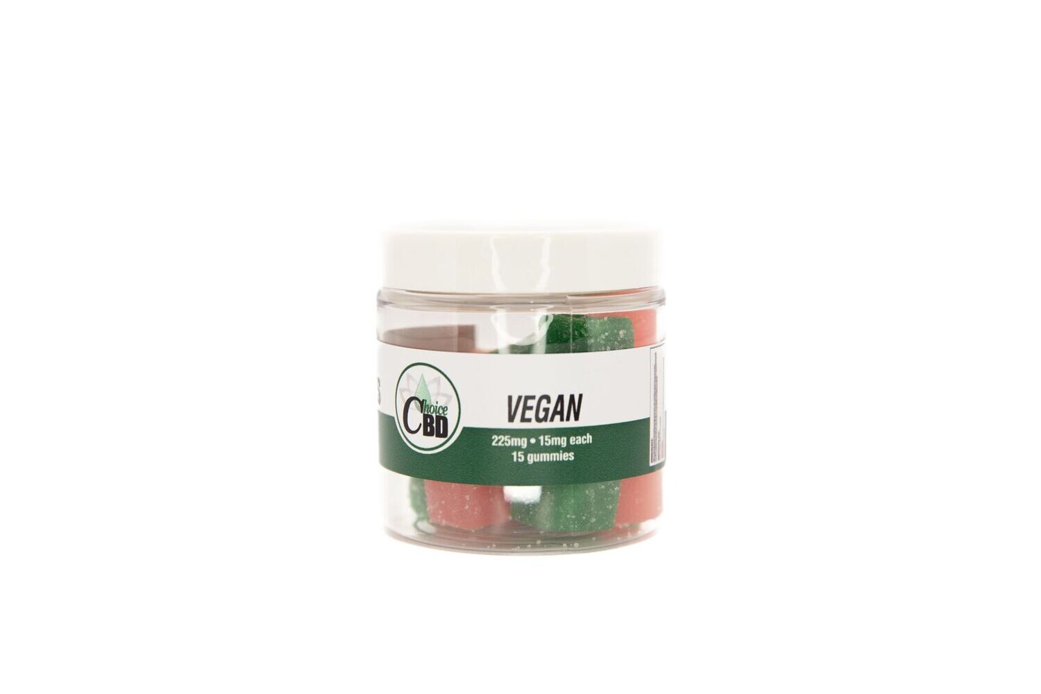 CBD Gummies Vegan-Plain Mixed Fruit 225mg 15mg/15pc